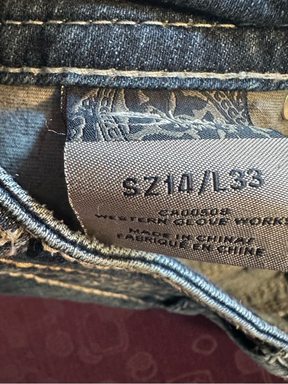 Silver Jeans Distressed Blue Bootcut Jeans Pioneer style Size 14 Length 28 - Picture 4 of 9